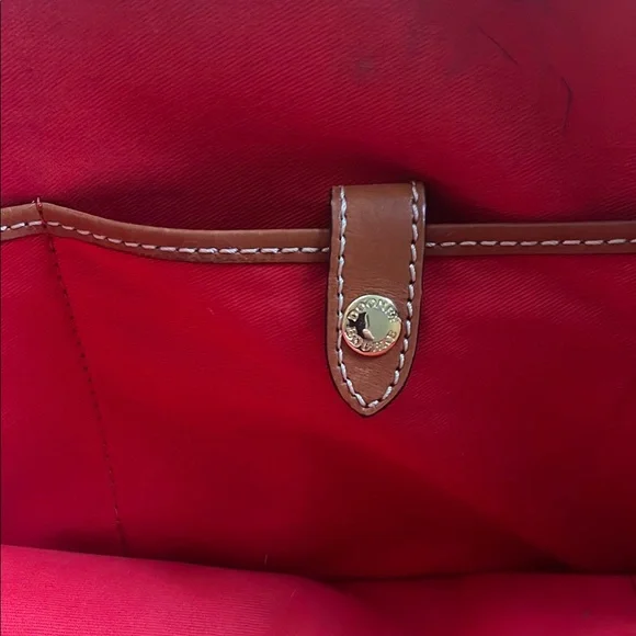 Dooney & Bourke Yellow and Brown Leather Satchel - Picture 7 of 9